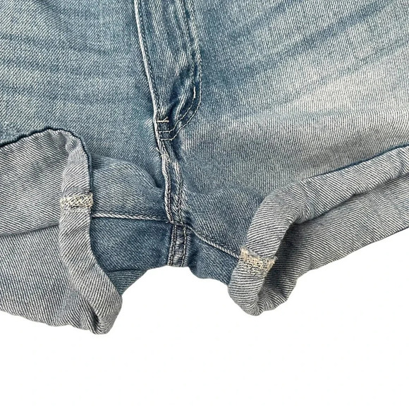 KanCan Acid Wash Denim Distressed Shorts Size Large - Picture 7 of 9